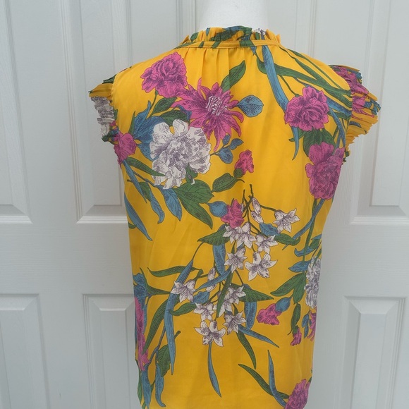 Current Air Yellow Floral Blouse - Picture 2 of 3